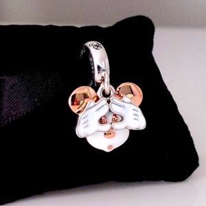 PANDORA Mickey Mouse Double Dangle Charm w/Box